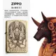 Fortune 正版Zippo防風煤油打火機 阿努比斯複古創意黃銅精鵰刻字男士送禮