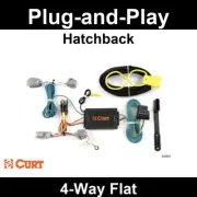 CURT 2011-2013 Ford Fiesta Hatchback Custom Wiring, 4-Way Flat Output