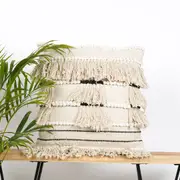 Linen Connections Monochrome Cushion Cover Multi colour Weave 'Shaggy' Beni Ourain Style Cushion Cover - Berber Style Cushion Cover - 003