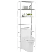 3-Tier Storage Rack over Toilet Silver 53x28x169 cm vidaXL