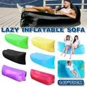 Fast Inflatable Lazy Lounge Air Sofa Bed Camping Beach Hangout Sleeping Bag AU