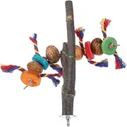FUTUREORYY Parrot Stand Perch Durable Wood Bird Perch with Rough Surface for Cockatiel Budgie and Lovebirds Bite Resistant Design for Comfortable Grip and Exercise for Bird Cages