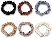 6 Pcs Satin Hair Scrunchies for Women for Girls - Mocamoro Scrunchy Ponytail Holder Softer Than Silk Scrunchies for Hair