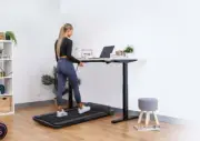 Lifespan Fitness V-FOLD Treadmill with ErgoDesk Automatic Standing Desk 1800mm i