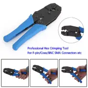 9" Professional Hex Crimping Tool for F-pin/Coax/BNC SMA Connectors RG Types S8