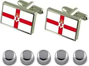 [Select Gifts] Shirt Dress Studs Northern Ireland (Unofficial) Flag Cufflinks