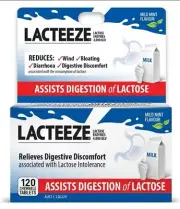 2 × Lacteeze 120 Tablets for Lactose intolerance OzHealthExperts