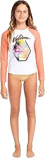 [Volcom] Girls' Simply Core Lycra Long Sleeve Rashguard 50+ Uv Protection