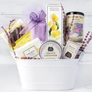Lavender Fields & Lemon Sweets: Spa & Treats Gift Basket from Great Arrivals