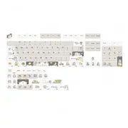 ANYMOB Keycap Keyboard Gray 131 Korean Keys Mechanical Switch Touch Clicks Bag