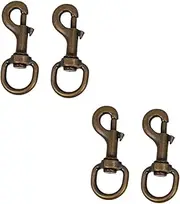 FONDOTIN 2sets Zinc Alloy Pet Collar Hooks Swivel Joints for Medium Dogs Car Travel Accessories 2pcs*2