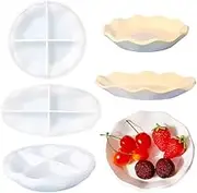 Yalulu 2Pcs Fruit Bowl Resin Mould, Large Tray Silicone Molds, Epoxy Resin Casting Irregular Bowl Mould for Fruit Plate,Jewelry Dish, Home Decoration