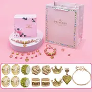 14Pcs Mothers Day DIY Bracelet Making Kit Charm Bracelets Kit Pendant Bracelet Ornaments Jewellery Crafts Set - Gold