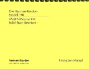 Harman Kardon 930 Receiver OWNER'S MANUAL, TECHNICAL MANUAL, & SERVICE BULLETIN