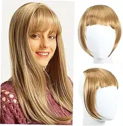 OATIPHO Clip In Bang Hair Piece for Women Lightweight Faux Bang Hair Clip with Temples Seamless Integration for Effortless Styling for Daily Life and Special Occasions