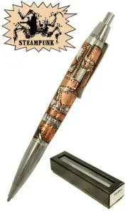 Devin Click Action Ballpoint Pen with Chrome Hardware & Steampunk Body / #SP39