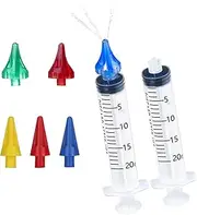 20mL Ear Syringes for Removing Ear Wax, Ear Cleaning Water Irrigation Kits with 3 Penta-Stream Tips and 3 Tri-Stream Tips Improved Hearing Clarity and Aural Hygiene (clear)