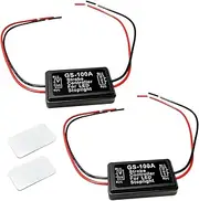 DXNQ 2 PCS LED Flash Strobe Controller, 12-24V DC Car Strobe Effect Tail Stop Light Flasher Controller, LED Flasher Control Module for Motorcycles Cars Trucks, Car Accessories