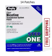 Rugby Clear Nicotine Patches - Transdermal System Patch - Smoking or Vaping Quit