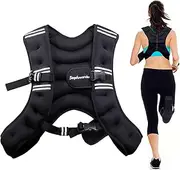Stepfowarder Weighted Vest, 3kg/5kg Weight Vest with Reflective Stripe for Training Workout, Running, Fitness, Jogging, Cardio, Walking