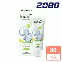 在飛比找momo購物網優惠-【韓國2080】兒童低氟牙膏80gx4入(蘋果/莓果)