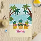 58"x39" Aloha Pineapples Microfibre Beach Towel Sun Bathing Pool Swim