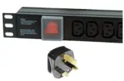 8 WAY 10A MAINS SOCKETS TO IEC C13 PLUG HORIZONTAL PDU UK - PDU-8WS-H-IEC-UK