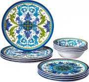 Luca Melamine 12 Pc Dinnerware Set