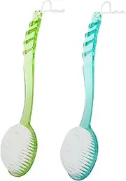FOMIYES 2pcs Long Handle Bath Brush Dead Skin Removing Brush Home Bathroom Massage Brush Accessories Body Scrubber Brush for Shower