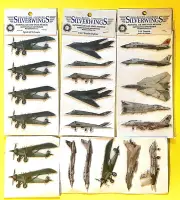 Vtg Smithsonian Collector Puffy Stickers Airplanes Stealth Tomcat Fighter Jets