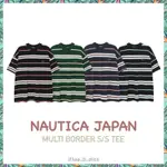 🇯🇵NAUTICA JAPAN MULTI BORDER S/S TEE 刺繡小LOGO條紋短袖