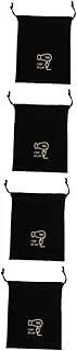 LALAFINA 4pcs Practical Hair Dryer Bag Strong Drawstrings Reusable Insulated Gym Bag