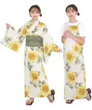 (sunflower) Girls' Yukata Set One Piece 2way Size:9 ACT Made in Japan