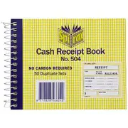Spirax No. 504 Carbonless Cash Receipt Book