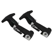 2X(2Pcs Stainless Steel Rubber Hood Catch Flexible T-Handle Hasp Rubber6114
