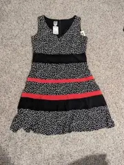 NWT Anne Klein Polka Dot Dress - Size 14P