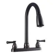 Dura Faucet Non-Metallic Dual Lever Pull-Down RV Kitchen Faucet - Venetian Bronz