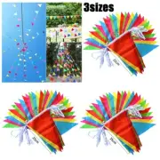 100M Triangle Flags Bunting Banner Pennant Festival Wedding Party Outdoor Decor