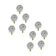 10 PACK LIQUID FILLED PRESSURE GAUGE 0-5,000 PSI, 2.5" FACE, 1/4" LOWER MOUNT