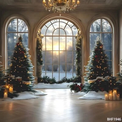 10'x10'CP Window Tree Candle Scene Microfiber Fabric background backdrop BHF1946