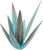 Metal Yard Decor Metal Agave Plant Sculptures Tequila Rustic Waterproof Handmade Yard Lawn Patio Decoration Ornaments