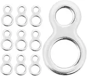 Generic Eight Figure Ring Connector Saltwater Fishing Gear Fishing Quick Clips Tackle Ring Fishing Tackle Fly Fishing Accessories Fish Hook Ring Lure Connector Stainless Steel Silver