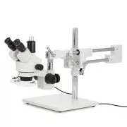 AmScope 7X-90X Trinocular Stereo Boom Zoom Microscope + Fluorescent Ring Light