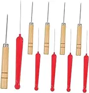 SEWACC 1 Set Compact Crochet Needle Reusable Beading Needles and Convenient Threading Awl for DIY Jewelry Making Durable Handle Awl for Bead Crafting and Threading