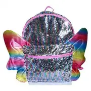 Amber Sequin Butterfly Deluxe Backpack with Lunch Bag, 16 Inch