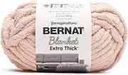 [Bernat] Blanket Extra Thick Pink DUST Yarn - 1 Pack of 600g/21oz - Polyester - 7 Jumbo - Knitting, Crocheting, Crafts & Amigurumi, Chunky Chenille Yarn