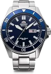 [ORIENT] Mako RN-AA0007L Men's Automatic Watch Mechanical Automatic Diver's Watch, Dial Color - Blue, Watch diver, automatic winding (hand wound), second hand stop function