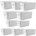 10pcs Storage Baskets Bins Pantry White Plastic Classroom Organization