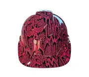 Custom Hot Pink SnakeSkin Hydro Dipped Hard Hat Ridgeline Cap Style