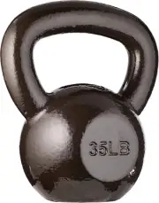Cast Iron Kettlebell, 35 Pounds, Built-to-last Strength, 8.4"L x 5.3"W x 9.4"H